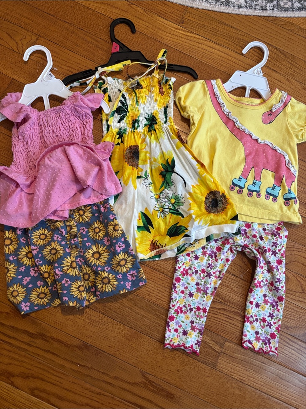 Koala Kids Yellow and Pink Baby Dress